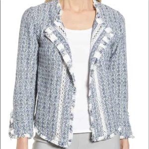 NWT blue fringe blazer